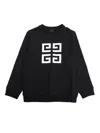 Givenchy Brand-print Cotton-blend Sweatshirt 4-12 Years Black In Black