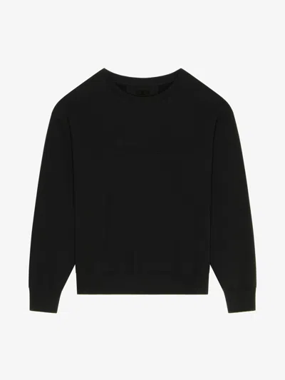 Givenchy Sweatshirt In Fleece With  Signature In Black