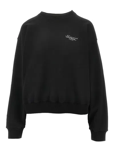 Givenchy Sweatshirt In Fleece With Stamp Print In Black