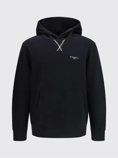 Givenchy Couture Seam Fleece Hoodie With Paris Embroidery Clothing In Black