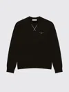 Givenchy Crew Neck Long Sleeve Ribbed Sweatshirt In Black
