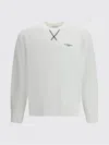 Givenchy White Couture Seam Sweatshirt With Embroidered Logo Men In White
