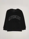 Givenchy Logo-patch Faux-shearling Sweatshirt In Nero