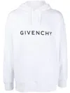 Givenchy Archetype Logo Cotton Jersey Hoodie In White