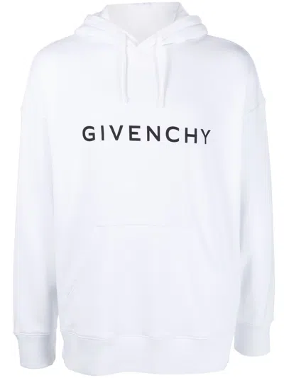 Givenchy Logo-print Cotton Hoodie In White