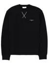 Givenchy Crew Neck Long Sleeve Ribbed Sweatshirt In Black