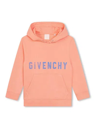 Givenchy Kids' Sweatshirt With Logo In Orange