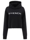 Givenchy Cropped Hoodie With Logo Print