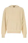 Givenchy Velvet Hooded Sweatshirt With Drawstring And Kangaroo Pocket In Beige O Tan