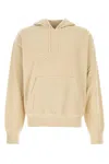 Givenchy Velvet Hooded Sweatshirt With Drawstring And Kangaroo Pocket In Beige O Tan