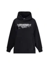 Givenchy Hooded Cotton Sweatshirt Featuring Kangaroo Pocket In Black