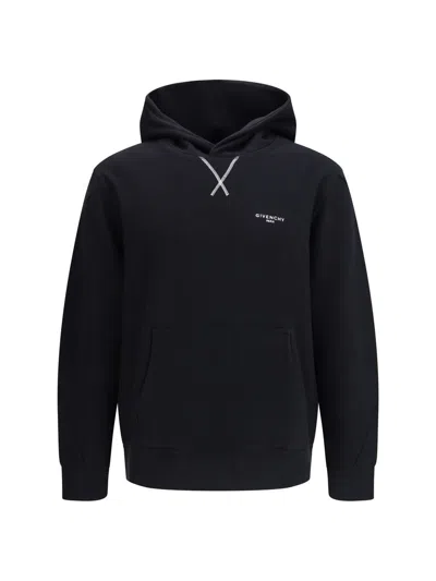 Givenchy Couture Seam Fleece Hoodie With Paris Embroidery Clothing In Black