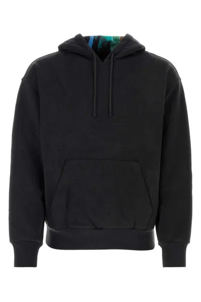 Givenchy Cotton Sweatshirt With Front Pouch Pocket In Black