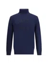 Givenchy Ribbed Turtleneck Jumper Cuffs Hem In Blue
