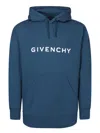 Givenchy Slim Fit Logo Graphic Hoodie In Blue