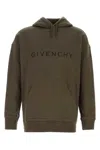 Givenchy Slim Fit Logo Graphic Hoodie In Green