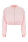 Givenchy Slim Fit Bomber In Cotton With  Medallion In Pink