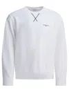 Givenchy White Couture Seam Sweatshirt With Embroidered Logo In White