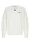 Givenchy White Couture Seam Sweatshirt With Embroidered Logo Men In White