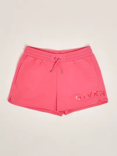 Givenchy Kids' Sweatshorts Shorts In Lampone