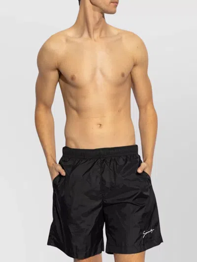 Givenchy Swim Shorts With Logo Signature In Black