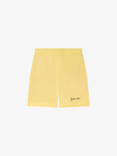 Givenchy Swim Shorts With  Signature In Banana