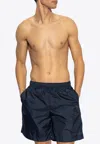 Givenchy Navy Logo Embroidery Swim Shorts In Navy