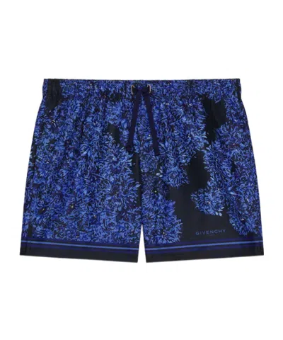 Givenchy Swim Shorts With Pompom Print In Blue