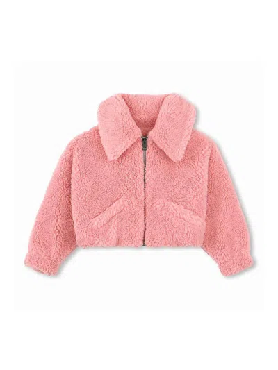 Givenchy Kids' Synthetic Shearling Jacket In Nude & Neutrals