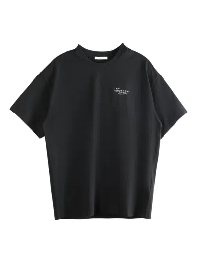 Givenchy Logo Cotton T Shirt In Black