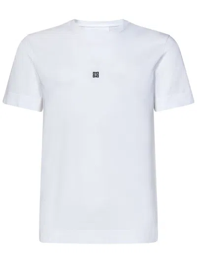 Givenchy Slim Fit 4g Embroidered Cotton T-shirt In White