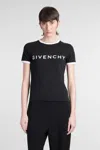 Givenchy Black Crewneck T-shirt With Logo Lettering On The Front And 4g Logo On The Rear In Cotton S