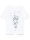 Givenchy With Chandelier And Snake Print T-shirt White In White