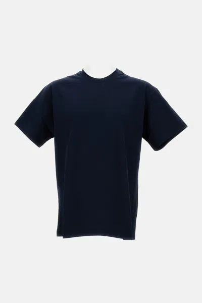 Givenchy Navy Cotton T-shirt With Bold White Logo Print In Blue