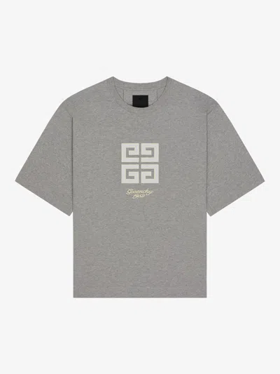 Givenchy T-shirt 4g En Coton In Light Grey Melange