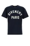 Givenchy Relaxed Fit Black Cotton T-shirt With Bold Logo Print In Black
