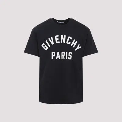 Givenchy Men Black Crewneck T-shirt With Maxi Logo Lettering On The Front In Cotton Man