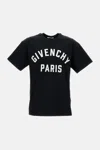 Givenchy Men Black Crewneck T-shirt With Maxi Logo Lettering On The Front In Cotton Man In Black