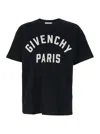 Givenchy Men Black Crewneck T-shirt With Maxi Logo Lettering On The Front In Cotton Man In Black
