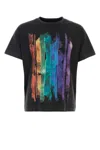 Givenchy Cotton Crew Neck T-shirt With Graphic Print In Black