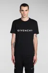 Givenchy Cotton Reverse Slim Fit T-shirt With Signature Print In Black