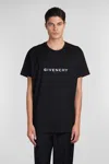 Givenchy Cotton Reverse Slim Fit T-shirt With Signature Print In Black