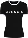 Givenchy Black Crewneck T-shirt With Logo Lettering On The Front And 4g Logo On The Rear In Cotton S