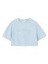 Givenchy Logo-print Cotton T-shirt In Light Blue