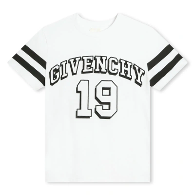 Givenchy Kids' T-shirt Con Logo In P Bianco