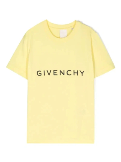 Givenchy Kids' T-shirt Con Logo In Yellow