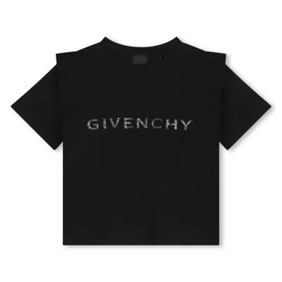 Givenchy Kids' T-shirt Con Stampa Logo In Black