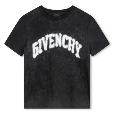 Givenchy Kids' Logo-print Organic-cotton T-shirt In Black