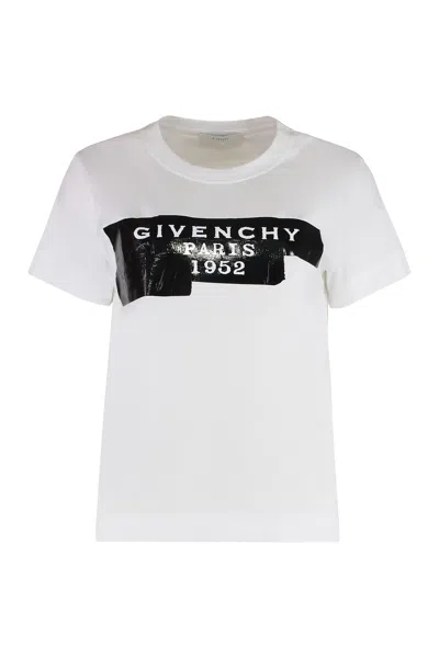 Givenchy White Black Logo T-shirt