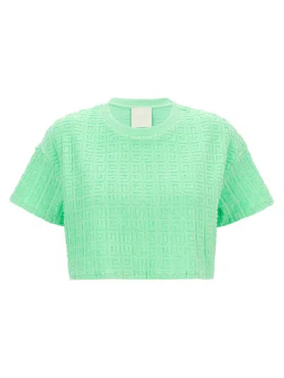Givenchy Cropped Beach Capsule T-shirt In Green